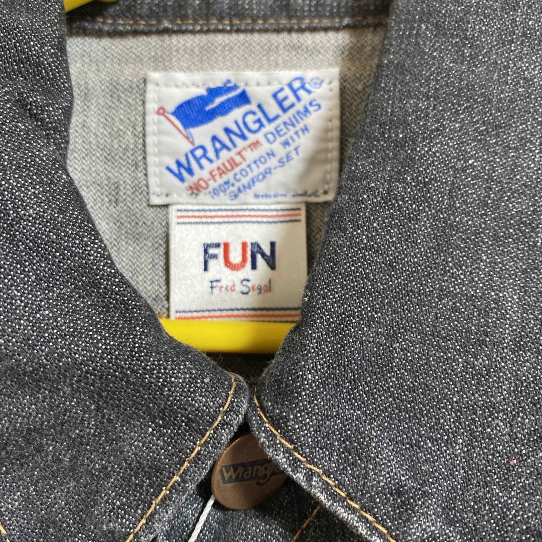 Wrangler(ラングラー)のwrangler×FUN/タグ付き新品デニムジャケット/ラングラー キッズ/ベビー/マタニティのキッズ服女の子用(90cm~)(ジャケット/上着)の商品写真