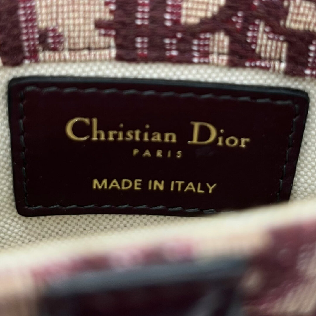 Christian Dior(クリスチャンディオール)のクリスチャンディオール Christian Dior ウエストバッグ ボディバッグ サドルバッグ キャンバス バーガンディ/ブラック ゴールド レディース 送料無料【中古】 z0202 レディースのバッグ(ボディバッグ/ウエストポーチ)の商品写真