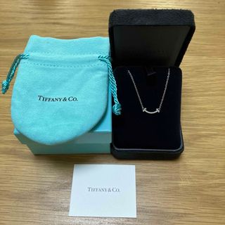 ティファニー(Tiffany & Co.)のティファニー　Tスマイル　ミニ　ダイヤモンド　ネックレス　ホワイトゴールド(ネックレス)