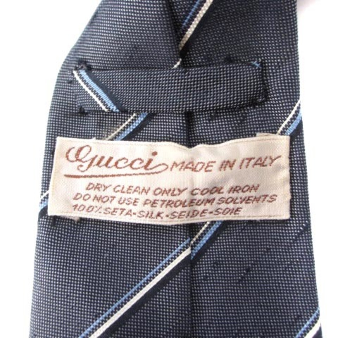 Gucci(グッチ)のグッチ オールドグッチ GG ネクタイ レギュラー ストライプ シルク グレー メンズのファッション小物(ネクタイ)の商品写真