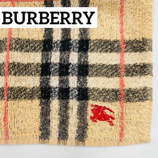 バーバリー(BURBERRY)の★BURBERRY★ タオルハンカチ チェック 刺繍 ロゴ ベージュ(ハンカチ)