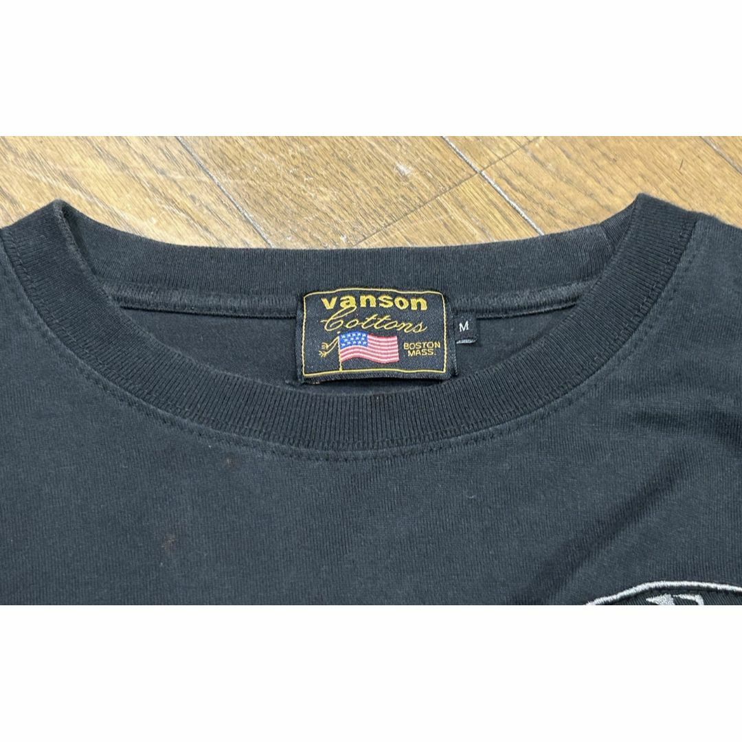 VANSON(バンソン)の＊VANSON×デスラビット フェイクレイヤード 袖カモ 長袖 Tシャツ M メンズのトップス(Tシャツ/カットソー(七分/長袖))の商品写真