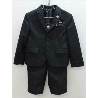 ミチコロンドン(MICHIKO LONDON)の【値下げ!】♪ミチコロンドンコシノ/MICHIKO LONDON KOSHINO♪110cm スーツ 黒×薄グレー系 入学式 卒園式 結婚式 発表会 謝恩会 冠婚葬祭【中古】子供服 キッズ kids 男の子 612122(その他)