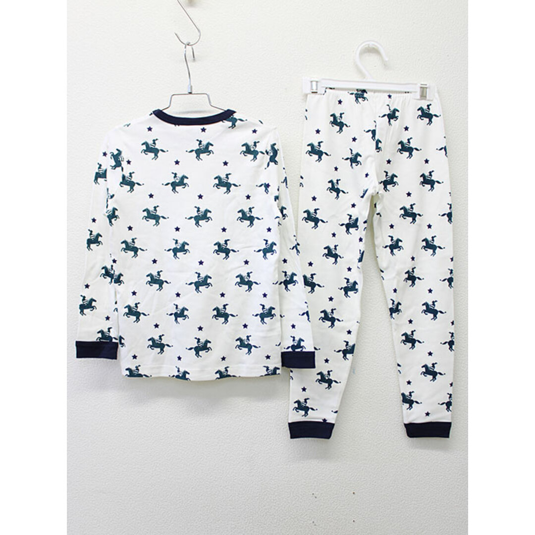 PETIT BATEAU(プチバトー)の【秋物 新入荷!】新品 未使用品▲プチバトー/PETIT BATEAU▲128cm(8ans) 長袖パジャマ上下セット/ルームウェア/寝間着/小物 白系 【ネット限定】子供 キッズ kids 男の子 春秋 511132 キッズ/ベビー/マタニティのベビー服(~85cm)(パジャマ)の商品写真