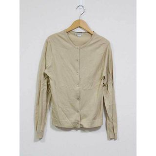 ジョンスメドレー(JOHN SMEDLEY)の【新規値下げ】☆JOHN SMEDLEY/ジョンスメドレー☆コットンニットカーディガン/ラウンドネック/シンプル/無地/長袖 ベージュ レディース【中古】秋冬 509022(カーディガン)