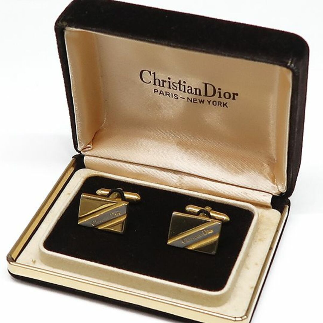 Christian Dior(クリスチャンディオール)のChristian Dior クリスチャン ディオール スクエア型 カフスボタン メンズのファッション小物(カフリンクス)の商品写真