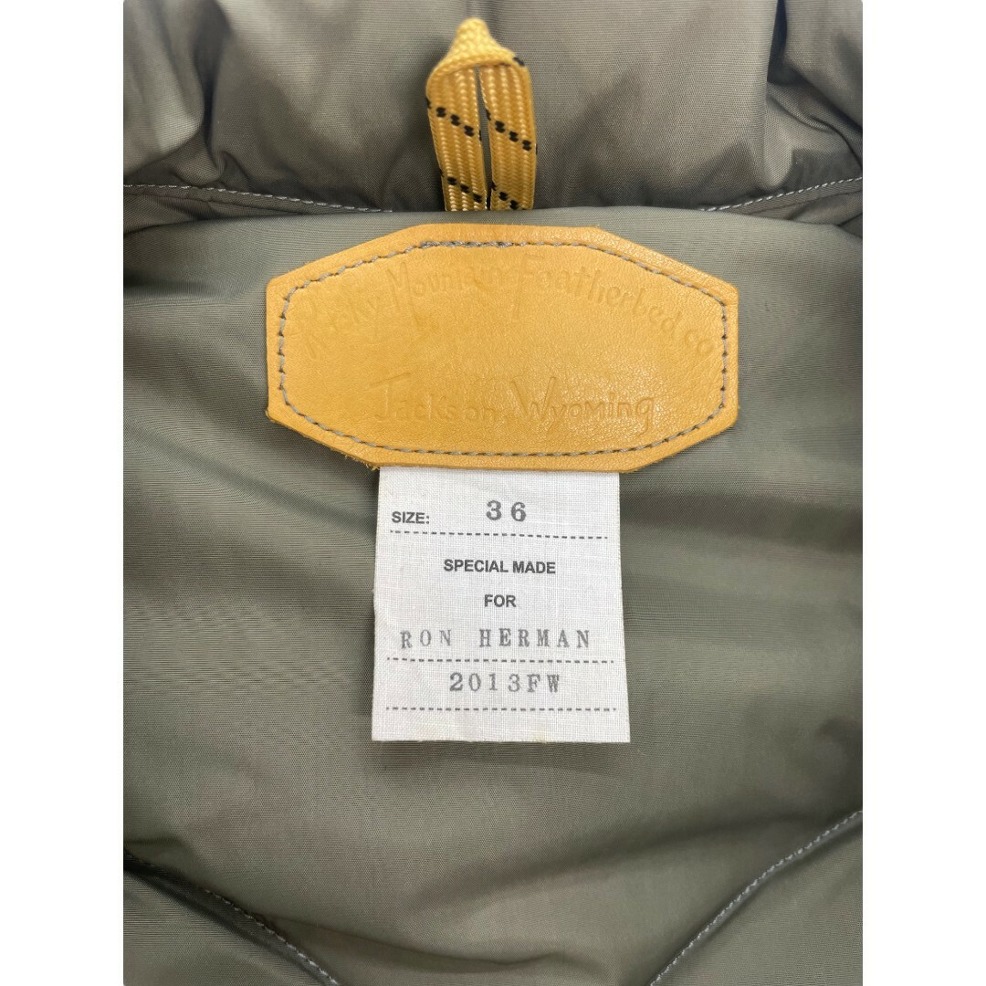 Rocky Mountain Featherbed(ロッキーマウンテンフェザーベッド)のRon Herman×Rocky Mountain Featherbed jackson wyoming ロンハーマン ロッキーマウンテンフェザーベッド ダウンベスト メンズ 別注 36 送料無料 中古 IT1 メンズのジャケット/アウター(ダウンベスト)の商品写真