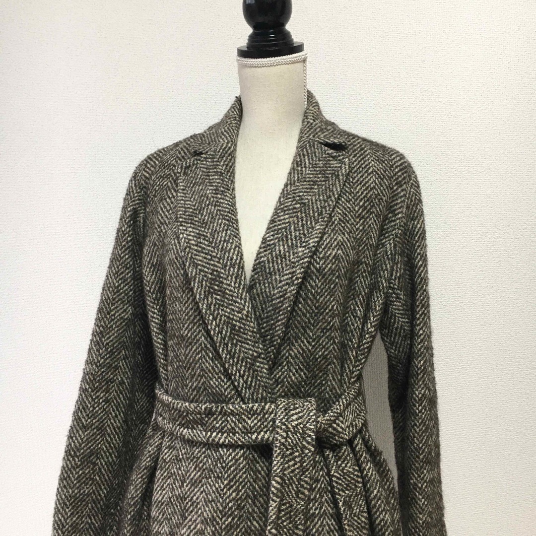 S Max Mara - 美品 MaxMara マックスマーラ モヘア ツイード コートの