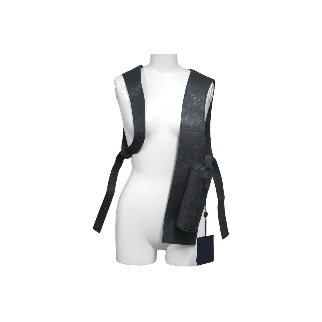LOUIS VUITTON - LOUIS VUITTON ルイヴィトン 3Dポケットモノグラムエンボスミッドレイヤー べスト 21AW グレー S HHL20WKRP 美品 中古 59243