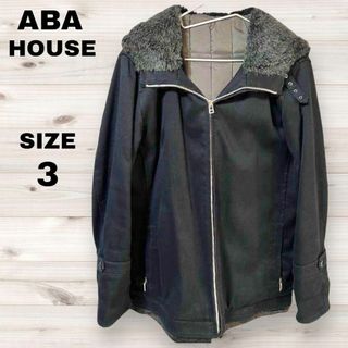 アバハウス(ABAHOUSE)の美品 ABAHOUSEアバハウス  アウター Lサイズ　ファー付き　ブラック(ブルゾン)