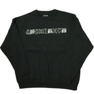 Danke Schon ダンケシェーン ARCHITECT SWEAT ビーズロゴ クルーネックスウェット UNSSSDK19 L ブラック トレーナー プルオーバー オーバーサイズ 裏毛 トップス【新古品】【中古】【Danke Schon】(スウェット)