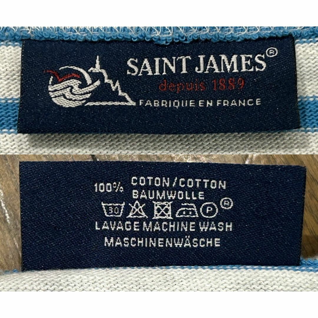 SAINT JAMES(セントジェームス)の＊SAINT JAMES ボーダー バスクシャツ ボートネック カットソー T5 メンズのトップス(Tシャツ/カットソー(七分/長袖))の商品写真