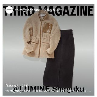 THIRD magazine ボアミリタリーブルゾン(ブルゾン)