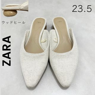 ザラ(ZARA)の【ZARA】ザラ 23.5 ウッドヒールミュール(ミュール)