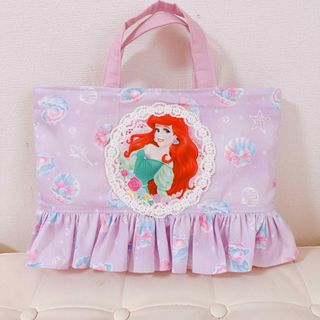 ＊ハンドメイド＊レッスンバッグ アリエル プリンセス フリル レース(バッグ/レッスンバッグ)