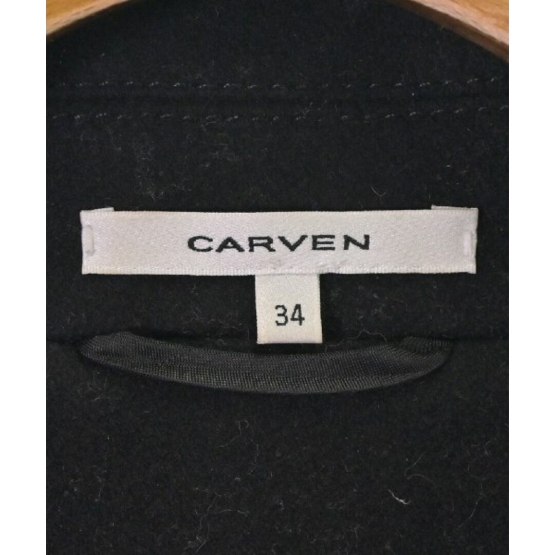 CARVEN(カルヴェン)のCARVEN カルヴェン コート（その他） 34(XXS位) 黒 【古着】【中古】 レディースのジャケット/アウター(その他)の商品写真