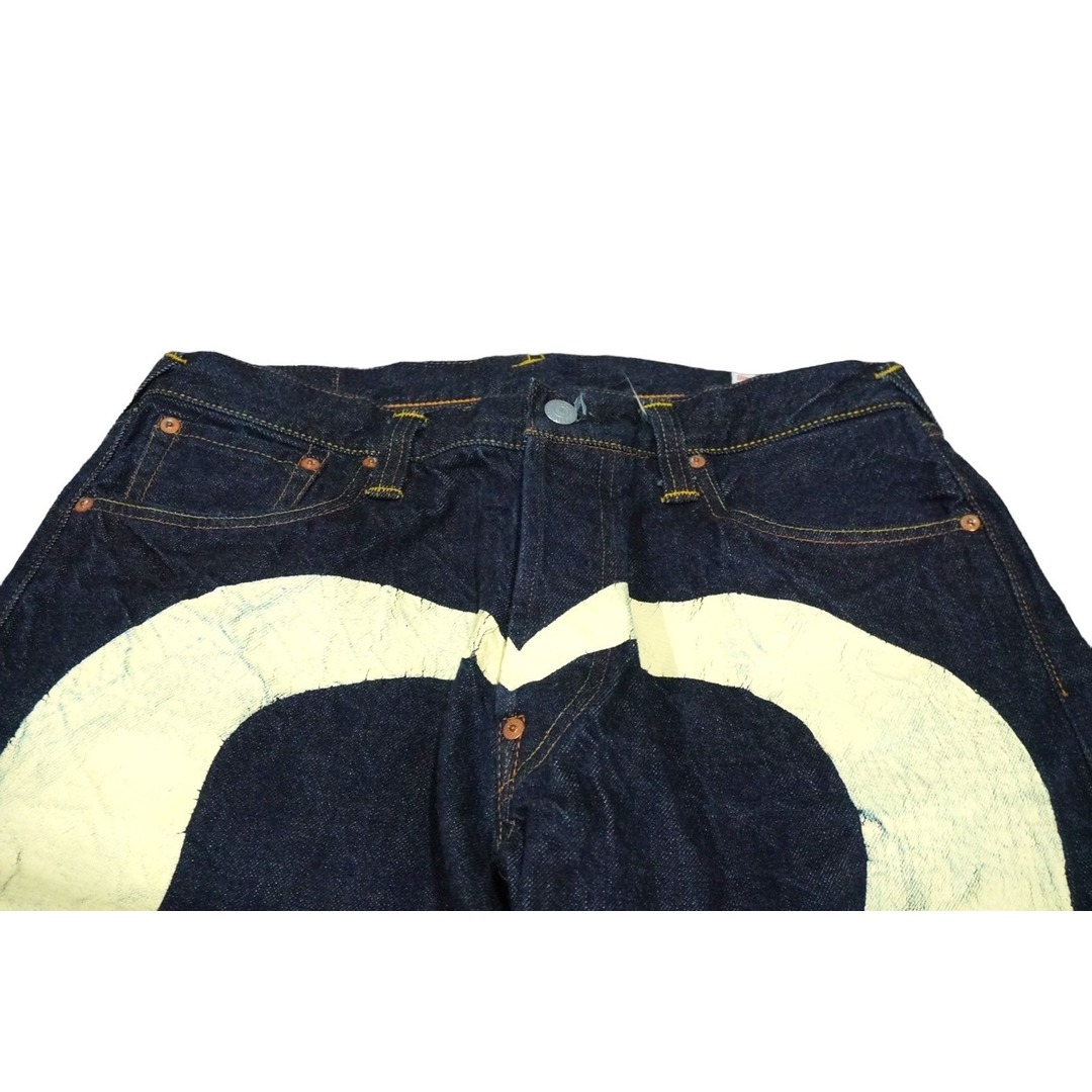 EVISU(エビス)のEVISU JEANS エヴィス ジーンズ デニムパンツ サイズ36×32 コットン ブルー テーパード カモメ プリント 良品 中古 59401 レディースのパンツ(デニム/ジーンズ)の商品写真