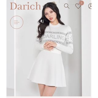 ダーリッチ(Darich)のスノーモチーフフレアワンピース白 美品(ミニワンピース)