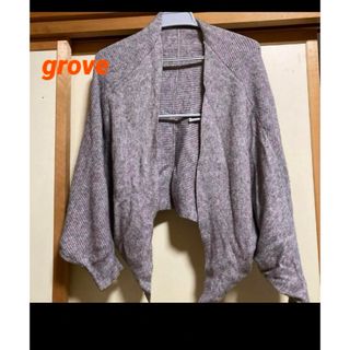 グローブ(grove)のgrove カーディガン Mサイズ(カーディガン)