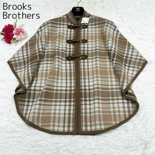 ブルックスブラザース(Brooks Brothers)の未使用 ブルックスブラザーズ ポンチョ チェック 金具 フェイクレザー Sサイズ(ポンチョ)