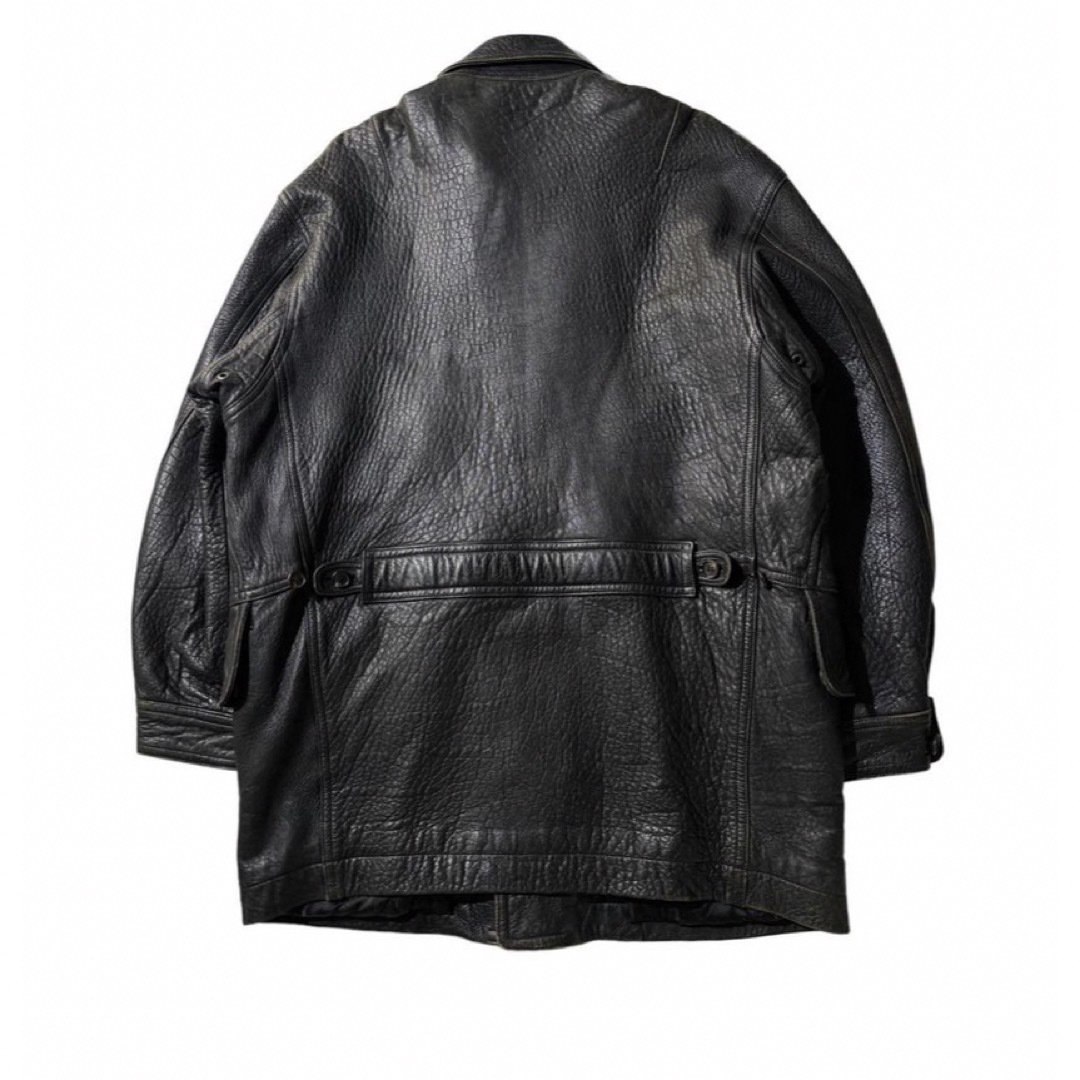 90s ラムレザーハーフコート　lamb leather half coat メンズのジャケット/アウター(レザージャケット)の商品写真