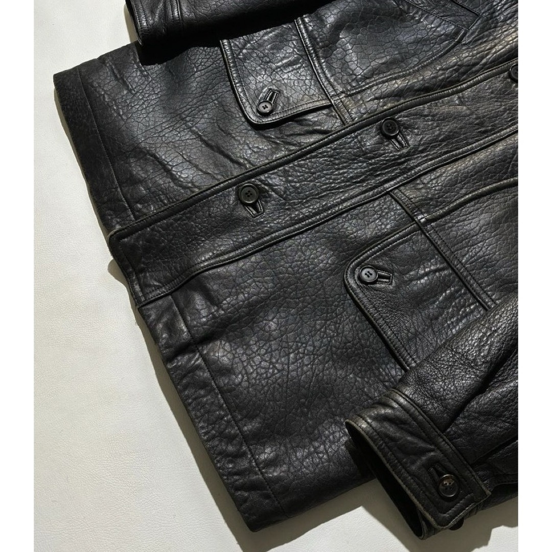 90s ラムレザーハーフコート　lamb leather half coat メンズのジャケット/アウター(レザージャケット)の商品写真