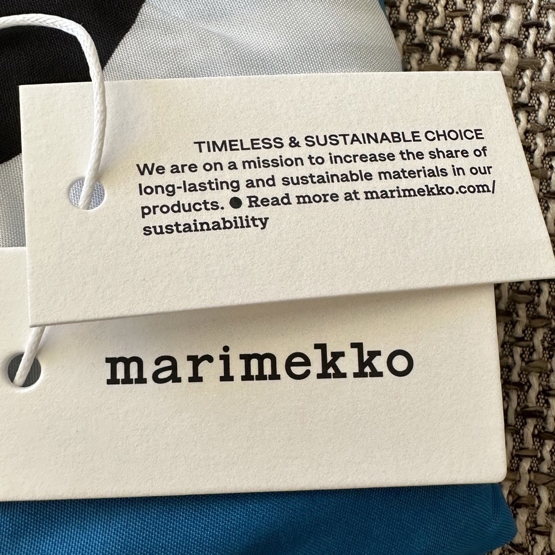 marimekko(マリメッコ)の完売 未使用 廃番 マリメッコ 青 ブルー ウニッコ スマートバッグ エコバッグ レディースのバッグ(エコバッグ)の商品写真