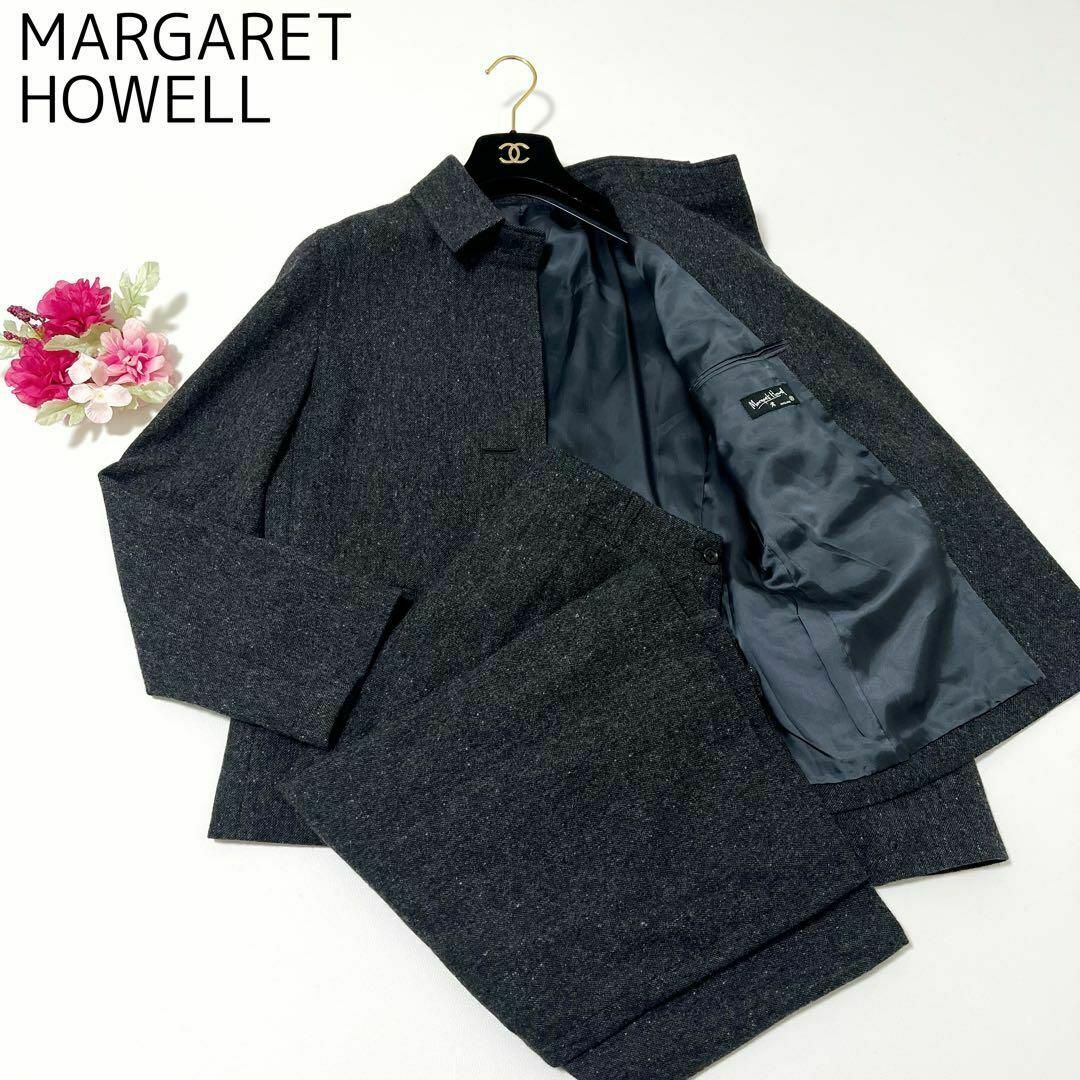 MARGARET HOWELL(マーガレットハウエル)のMARGARET HOWELL セットアップ フランネル ウール スカート Ⅲ レディースのワンピース(ひざ丈ワンピース)の商品写真