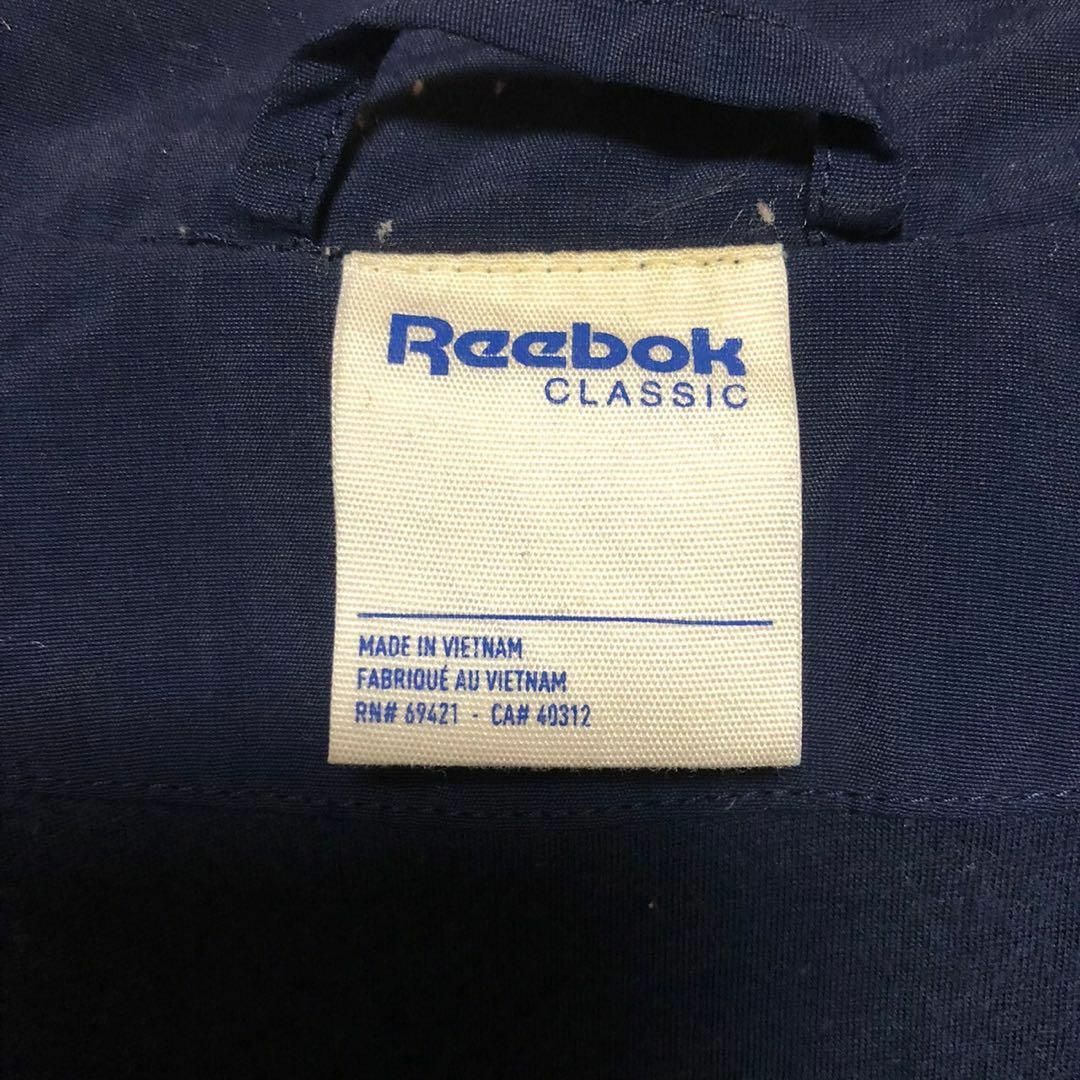 Reebok(リーボック)のUS/EU輸入海外古着　Reebok　ナイロンジャケット　M　ネイビー メンズのジャケット/アウター(ナイロンジャケット)の商品写真