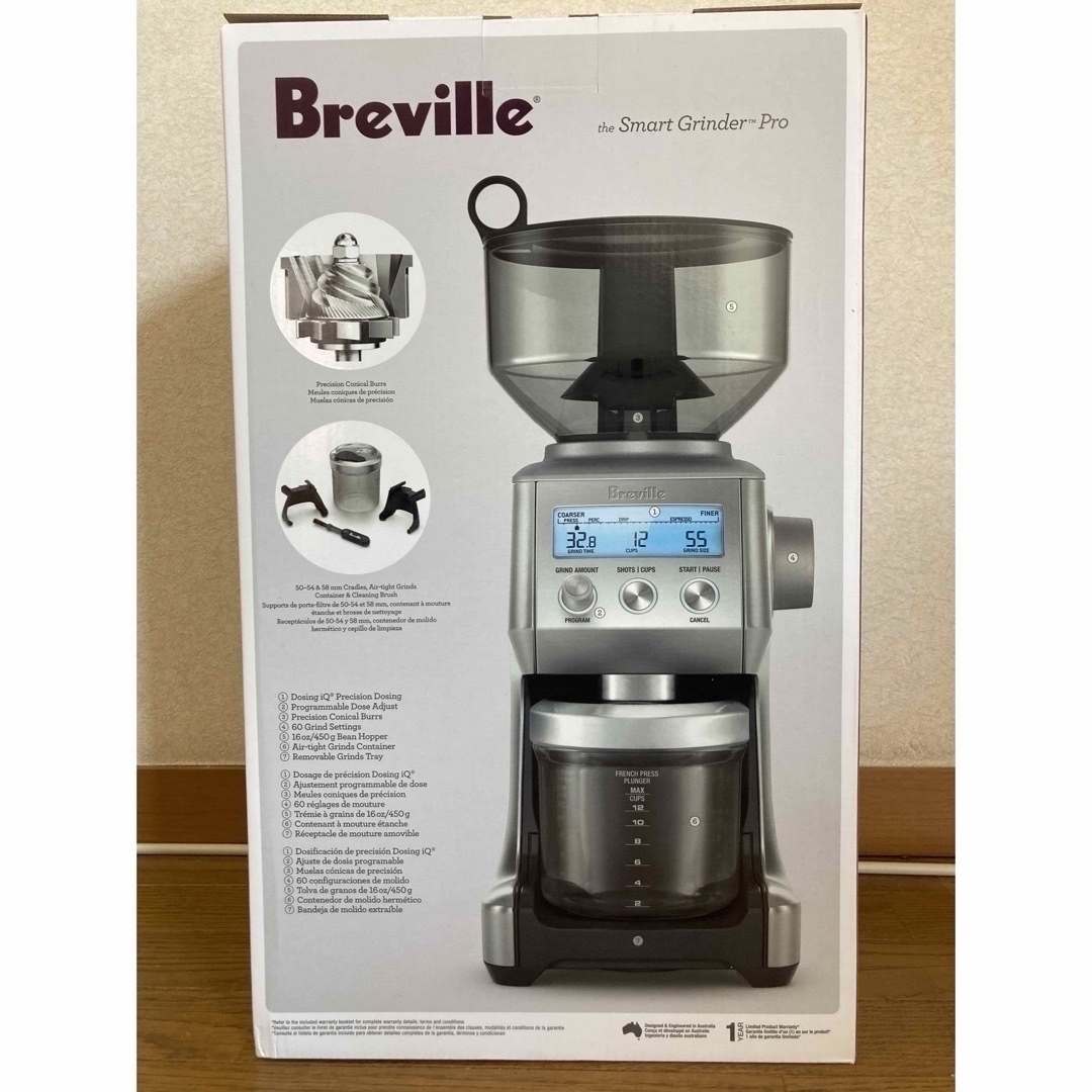 ☆新品未開封/送料込☆Breville Smart Grinder Pro スマホ/家電/カメラの調理家電(電動式コーヒーミル)の商品写真