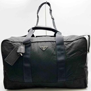 PRADA プラダ ボストンバッグ ショルダーバッグ 2Way バッグ 旅行鞄 トライアングルロゴ ナイロン ブラック レディース メンズ USED 【中古】