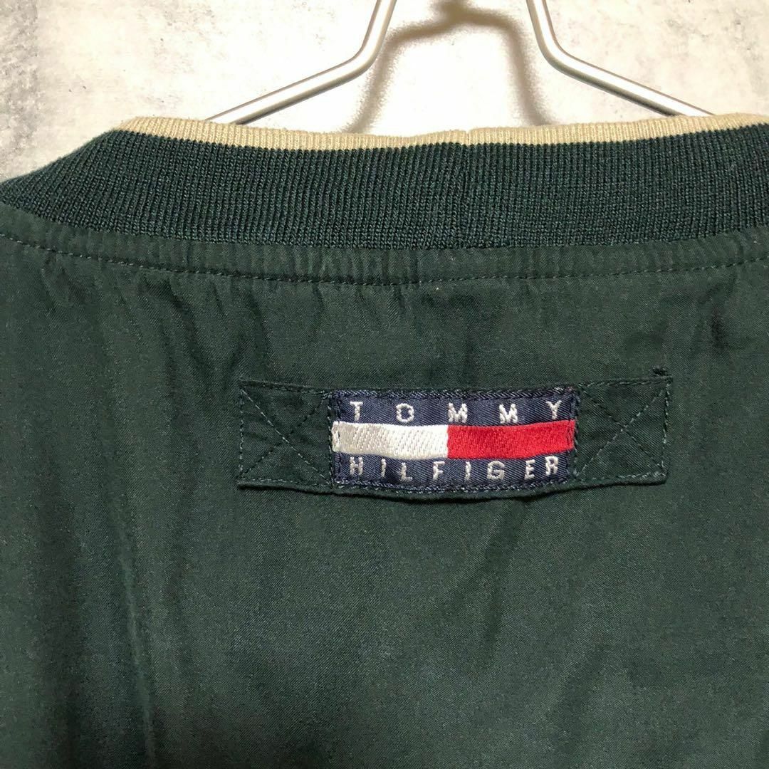 TOMMY HILFIGER(トミーヒルフィガー)のUS/EU輸入　海外古着  トミーフィルフィガー　ジャケット　XL　グリーン メンズのジャケット/アウター(ナイロンジャケット)の商品写真