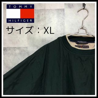 トミーヒルフィガー(TOMMY HILFIGER)のUS/EU輸入　海外古着  トミーフィルフィガー　ジャケット　XL　グリーン(ナイロンジャケット)