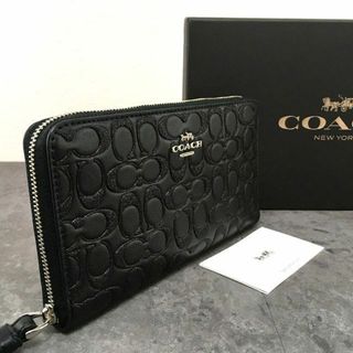 コーチ(COACH)の未使用品 COACH ジップウォレット F80222 黒 303(財布)