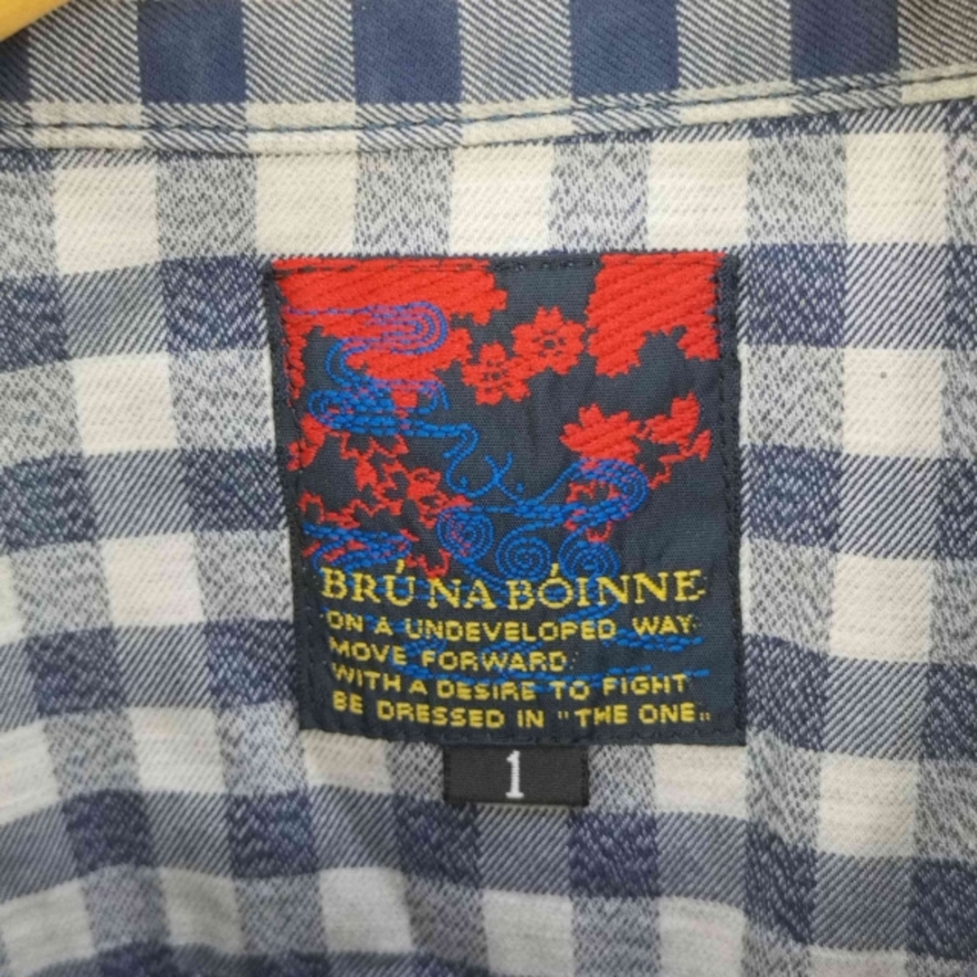 BRUNABOINNE(ブルーナボイン)のBRUNABOINNE(ブルーナボイン) ギンガムチェック 切替シャツ メンズ メンズのトップス(その他)の商品写真