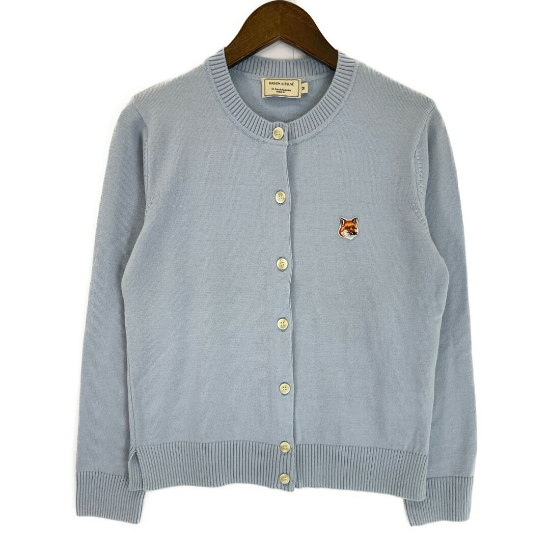 MAISON KITSUNE'(メゾンキツネ)のメゾンキツネ GW00536KT1036 フォックスヘッドパッチ アジャステッドカーディガン M レディースのトップス(カーディガン)の商品写真