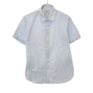 ヤエカ(YAECA)のYAECA ヤエカ COMFORT SHIRT RELAX LONG S/S スナップボタンコンフォートシャツ ブルー系×ホワイト S 10141(シャツ)