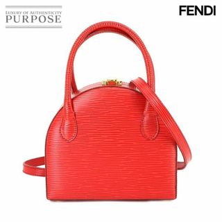 フェンディ(FENDI)のフェンディ FENDI エピ 2way ハンド ショルダー バッグ レザー レッド ゴールド 金具 ヴィンテージ VLP 90221073(ハンドバッグ)