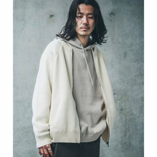 サニーレーベル(Sonny Label)の【ナチュラル】『別注』BAEXFATE*Sonny Label ヘリンボンジップアップニットカーディガン(カーディガン)