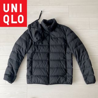 ユニクロ(UNIQLO)の【美品】UNIQLO ウルトラライトダウンワイドキルトジャケット 収納袋付き 黒(ダウンジャケット)