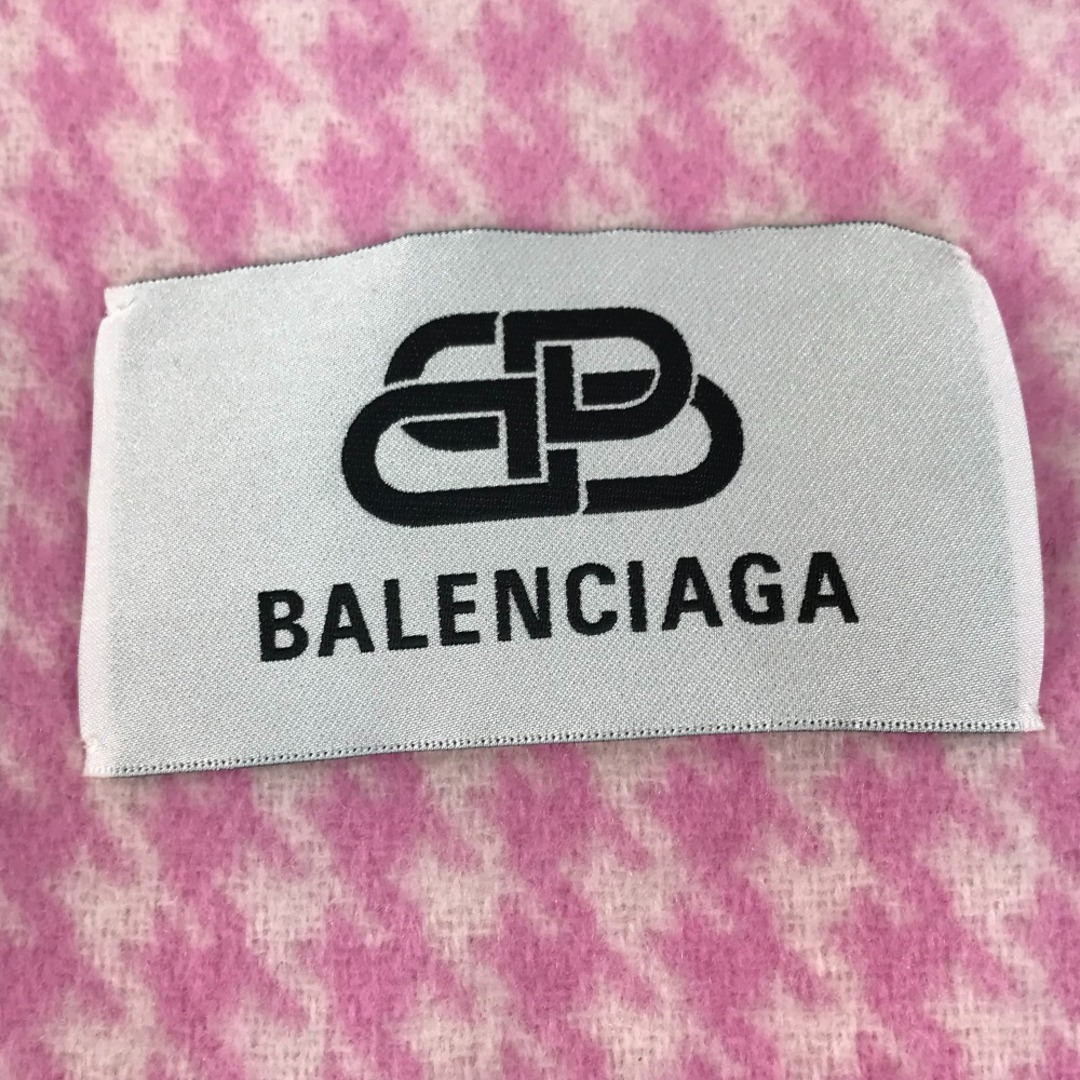 BALENCIAGA - バレンシアガ BALENCIAGA チェック ロゴ フリンジ BALENCIAGA - バレンシアガ BALENCIAGA チェック ロゴ フリンジ