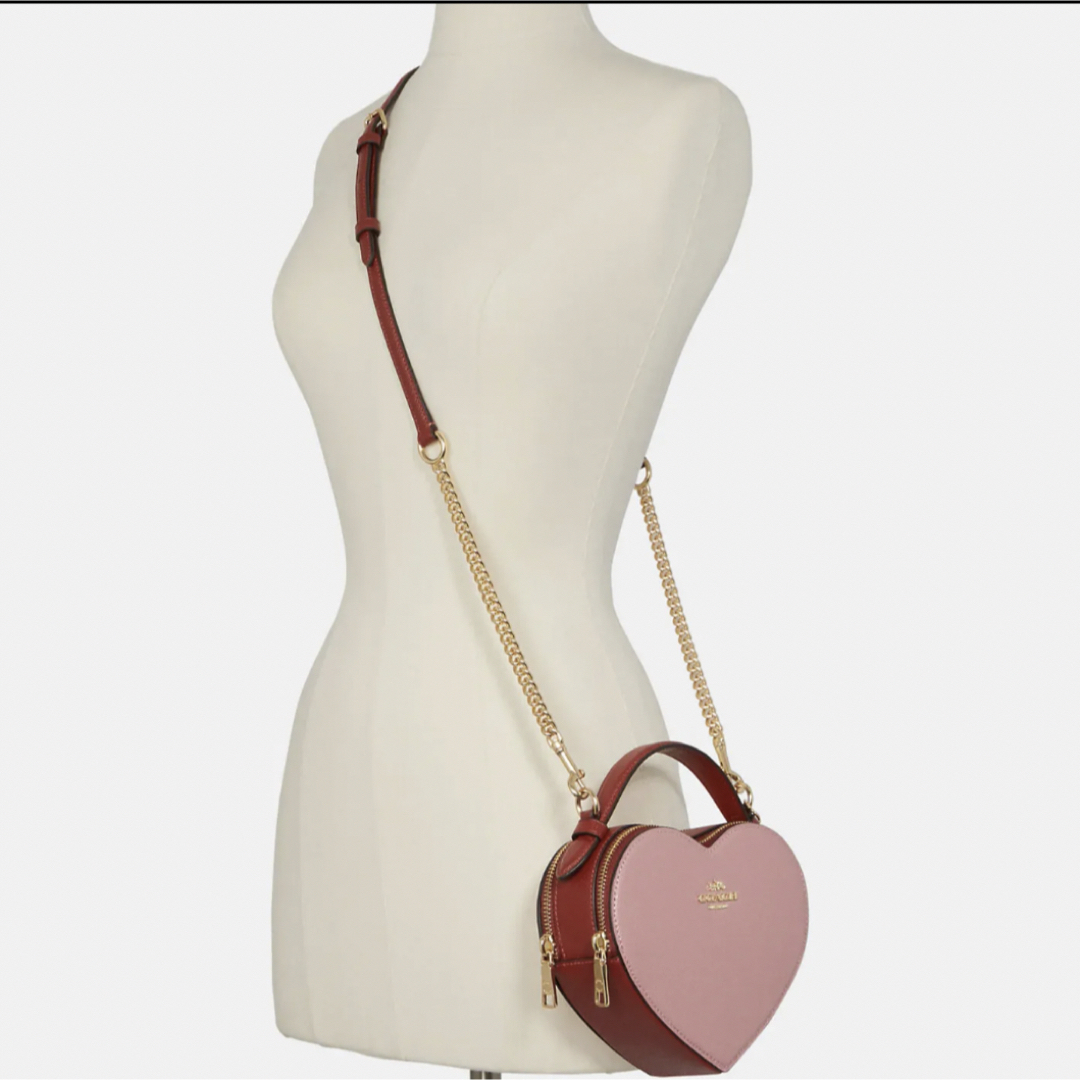 coach ハート クロスボディ カラーブロック ピンク coach ハート クロスボディ カラーブロック ピンク