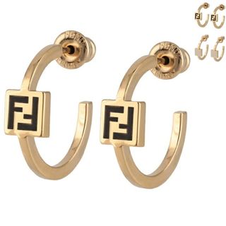 フェンディ FENDI フープピアス フォーエバー フェンディ FOREVER ハギーピアス エナメルFFロゴ 2024年春夏新作 8AH992 TL9