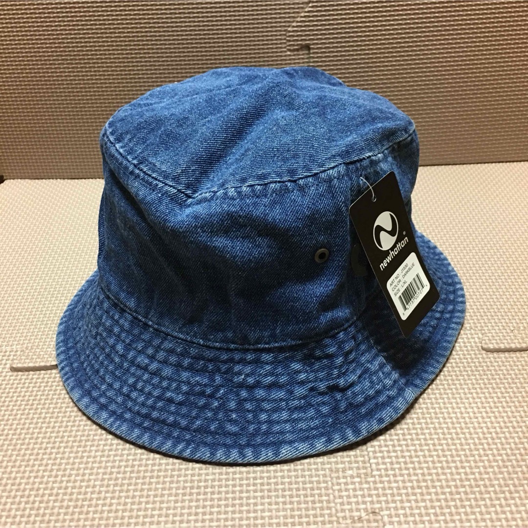 newhattan(ニューハッタン)の新品 ニューハッタン バケットハットのダークブルーデニム L/XL メンズの帽子(ハット)の商品写真