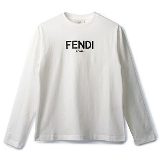 フェンディ(FENDI)のフェンディ FENDI 【大人もOK】キッズ ロングTシャツ FENDI ROMA ロゴ クルーネック 長袖シャツ 2024年春夏新作 JUI154 7AJ F0ZNE(Tシャツ/カットソー)