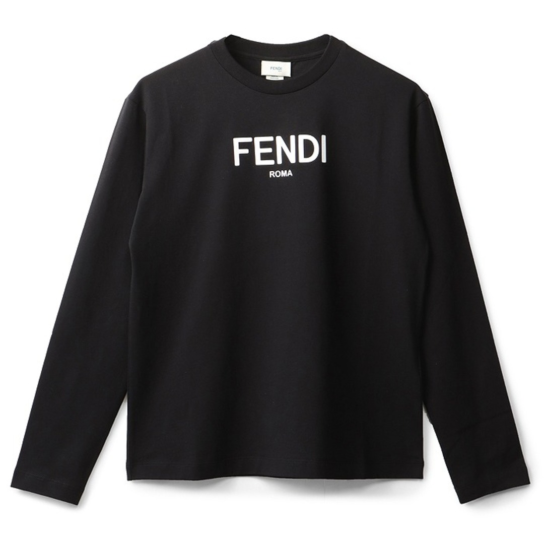 95cm着丈フェンディ FENDI 【大人もOK】キッズ ロングTシャツ FENDI ROMA ロゴ クルーネック 長袖シャツ 2024年春夏新作 JUI154 7AJ F0GME