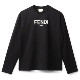 フェンディ FENDI 【大人もOK】キッズ ロングTシャツ FENDI ROMA ロゴ クルーネック 長袖シャツ 2024年春夏新作 JUI154 7AJ F0GMEフェンディFENDI品番