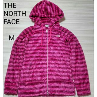 ザノースフェイス(THE NORTH FACE)のノースフェイス フリース パーカー ピンク ボーダー M(パーカー)