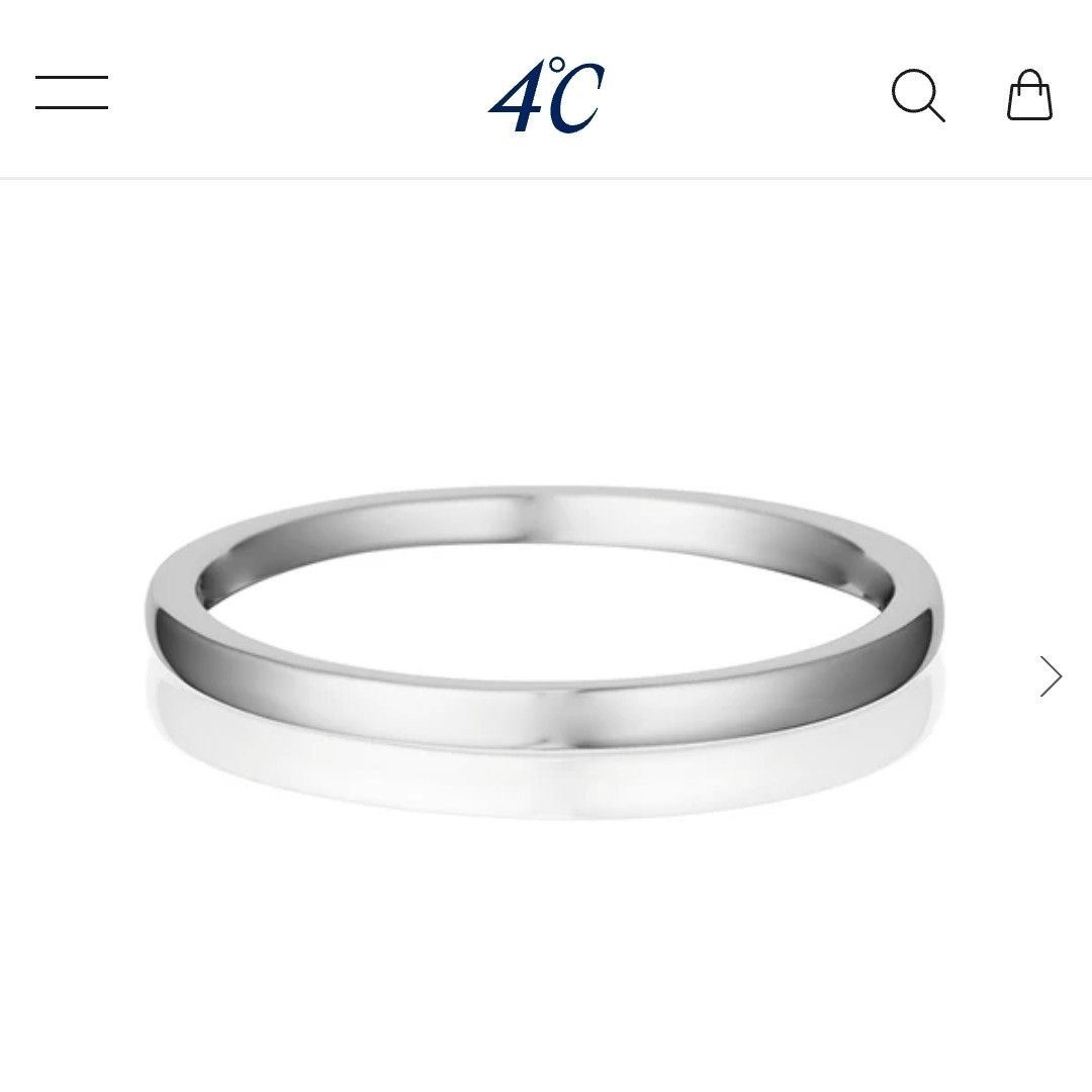 4℃ - 4℃ ホワイトゴールド リング K10WG 1.8mm 1.7gの通販 by 4℃ - 4℃ ホワイトゴールド リング K10WG 1.8mm 1.7gの通販 by