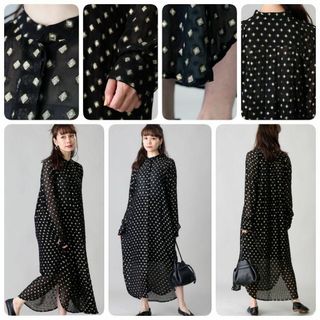 ヌキテパ(ne Quittez pas)のne quittez pas LUREX JQAD SHIRTS DRESS(ロングワンピース/マキシワンピース)